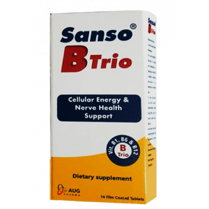 SANSO B TRIO CELLULAR ENERGY & NERVE HEALTH SUPPORT — DIETARY SUPPLEMENT 14 FILM-COATED TABLETS